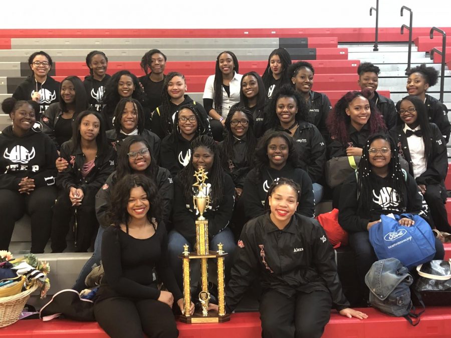 Champions!:  The H-F Step team posing for a picture as they win the 2018 USA Youth step championship. They received a grand prize of 4,000 dollars.