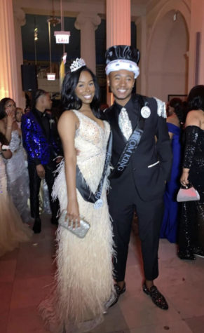 Crowned prom queen Tori Wright and prom king Lawrence Evans on the night of prom.