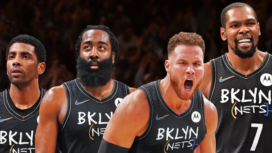 Superteam%2C+the+21-22+Brooklyn+Nets%2C+featuring+%28left+to+right%29+Kyrie+Irving%2C+James+Harden%2C+Blake+Griffin%2C+and+Kevin+Durant+