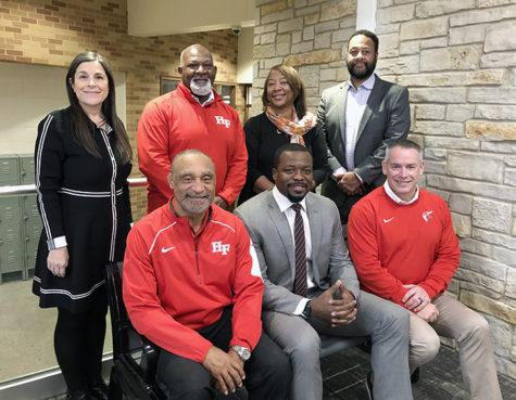H-F administrators, including four Board of Education members Debbie Berman, Gerald Pauling, Michelle Hoereth and Nate Legardy.