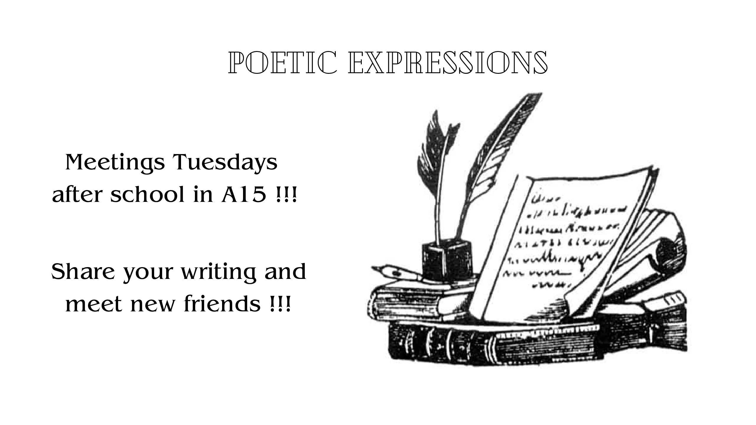 Lesser Known Clubs: Poetic Expressions