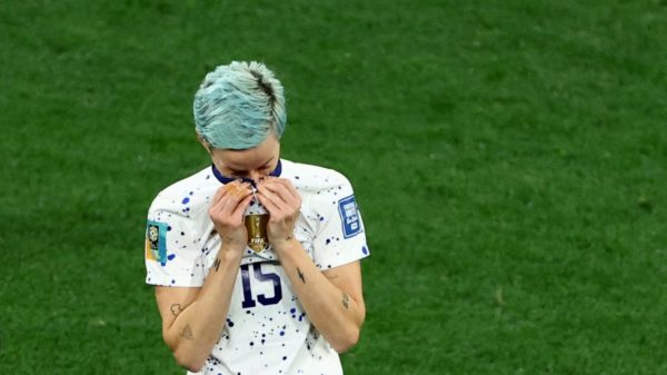 Megan Rapinoe following the USWNTs elimination in the 2023 World Cup
