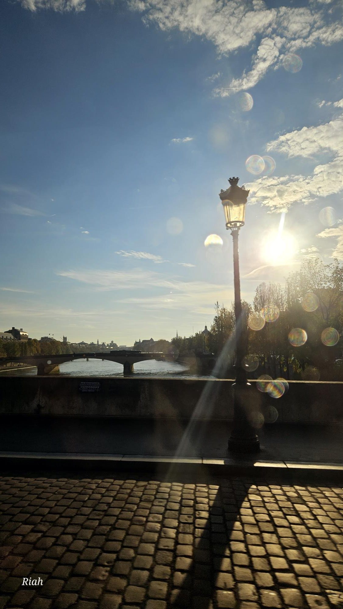 Crossing the Sine River in Paris