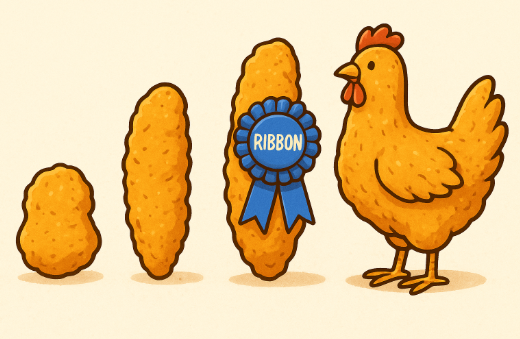 Chicken tenders are the real winners when it comes to appearing on fast-food menus. 
