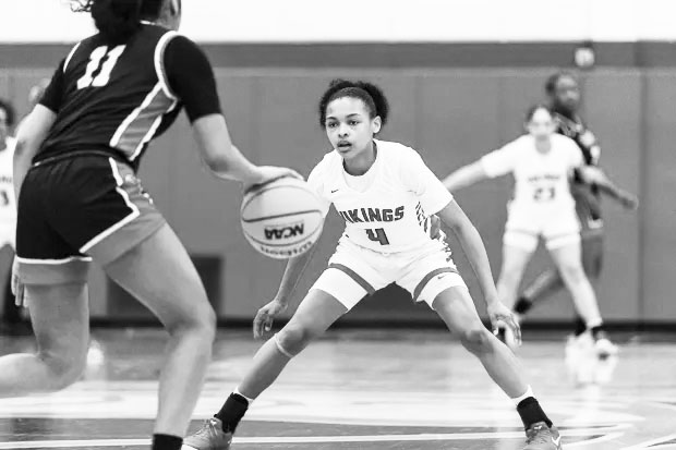 Guard Laila Williams shows off her defensive skills.