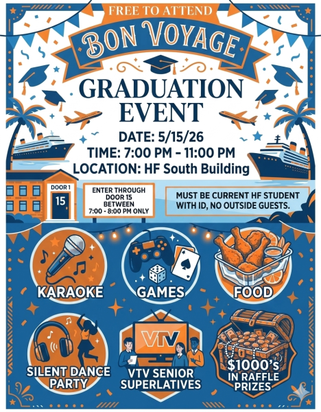 Jump on the party boat! Seniors are almost at the finish line and what's not fun like partying on your last day.